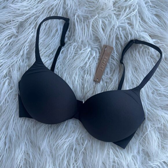 Skims Ultimate Push up Plunge Bra Onyx Size 32DD - Picture 3 of 6